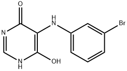 4,6-二羟基-5-(间溴苯胺基)嘧啶 结构式