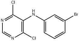 4,6-二氯-5-(间溴苯胺基)嘧啶 结构式
