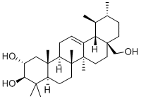 (2alpha,3beta)-乌苏-12-烯-2,3,28-三醇 结构式