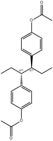 [4-[(3R,4S)-4-(4-acetyloxyphenyl)hexan-3-yl]phenyl] acetate 结构式