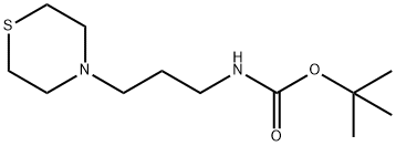 N-BOC-3-(4-硫代吗啉基)丙胺 结构式