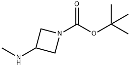 1-BOC-3-甲氨基氮杂环丁烷 结构式