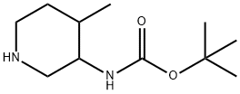 Carbamic acid, (4-methyl-3-piperidinyl)-, 1,1-dimethylethyl ester (9CI) 结构式