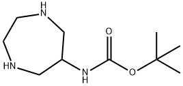 Carbamic acid, (hexahydro-1H-1,4-diazepin-6-yl)-, 1,1-dimethylethyl ester 结构式