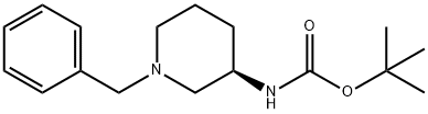 (S)-1-苄基-3-N-叔丁氧羰基氨基哌啶 结构式