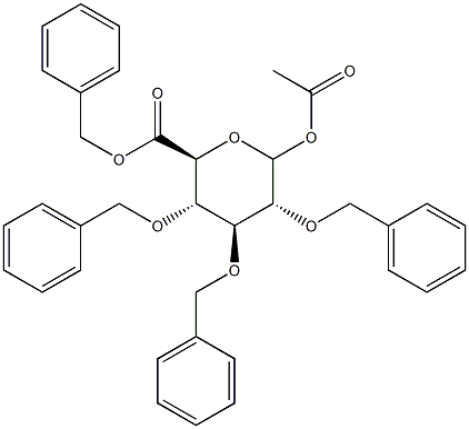 Benzyl 2,3,4-Tri-O-benzyl-D-glucuronate Acetate 结构式