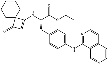 (S)-3-(4 - ((2,7-萘啶-1-基)氨基)苯基)-2 - ((3-氧代螺[3.5]壬-1 结构式