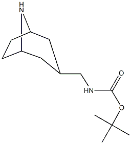 exo-3-(Boc-aminomethyl)-8-azabicyclo[3.2.1]octane 结构式