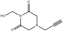 2,6-Piperazinedione,1-(hydroxymethyl)-4-(2-propynyl)-(9CI) 结构式