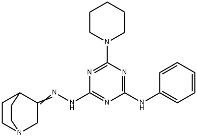 (Z)-N-苯基-4-(哌啶-1-基)-6-(2-(奎宁环-3-亚基)肼基)-1,3,5-三嗪-2- 结构式