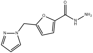 5-吡唑-1-基甲基-呋喃-2-甲酰肼 结构式