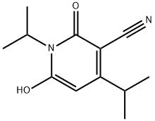 3-Pyridinecarbonitrile, 1,2-dihydro-6-hydroxy-1,4-bis(1-methylethyl)-2-oxo- (9CI) 结构式