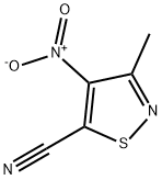 3-Methyl-4-nitro-isothiazole-5-carbonitrile 结构式