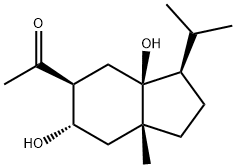 7-乙酰基-5,8-二羟基-4-异丙基-1-甲基双环[4.3.0]壬烷 结构式