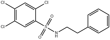 2,4,5-trichloro-N-phenethylbenzenesulfonamide 结构式