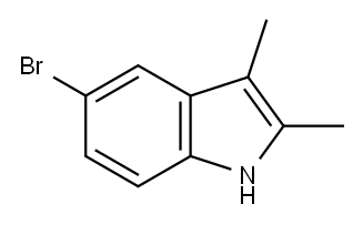 5-溴-2,3-二甲基吲哚 结构式