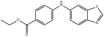 4-(苯并[D]噻唑-6-基氨基)苯甲酸乙酯 结构式