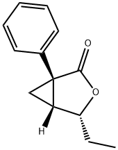 3-Oxabicyclo[3.1.0]hexan-2-one,4-ethyl-1-phenyl-,(1S,4R,5R)-(9CI) 结构式