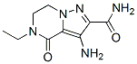 Pyrazolo[1,5-a]pyrazine-2-carboxamide, 3-amino-5-ethyl-4,5,6,7-tetrahydro-4-oxo- (9CI) 结构式