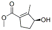 1-Cyclopentene-1-carboxylicacid,3-hydroxy-2-methyl-,methylester,(3S)- 结构式