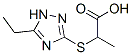 Propanoic acid, 2-[(5-ethyl-1H-1,2,4-triazol-3-yl)thio]- (9CI) 结构式