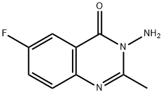 3-氨基-6-氟-2-甲基-4-喹唑啉酮 结构式