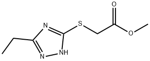 Acetic acid, [(5-ethyl-1H-1,2,4-triazol-3-yl)thio]-, methyl ester (9CI) 结构式