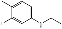 N-乙基-3-氟-4-甲基苯胺 结构式