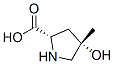 (2S,4S)-4-羟基-4-甲基吡咯烷-2-羧酸 结构式