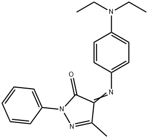 2-Phenyl-4-[[4-(diethylamino)phenyl]imino]-5-methyl-2H-pyrazole-3(4H)-one 结构式