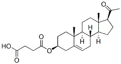 3beta-hydroxypregn-5-en-20-one 3-(hydrogen succinate) 结构式