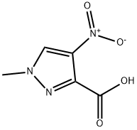 1-甲基-4-硝基-1H-吡唑-3-羧酸 结构式