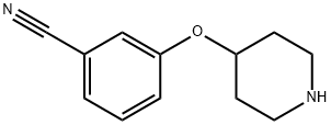 3-(哌啶-4-氧基)苯甲腈 结构式