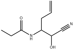 Propanamide,  N-[1-(cyanohydroxymethyl)-3-butenyl]-  (9CI) 结构式