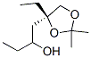 1,3-Dioxolane-4-ethanol,alpha,4-diethyl-2,2-dimethyl-,(4R)-(9CI) 结构式