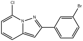 2-(3-BROMOPHENYL)-7-CHLOROPYRAZOLO[1,5-A]PYRIDINE 结构式