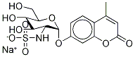 4-甲基香豆素-2-磺胺-2-去氧基-Α-D-葡糖苷酸钠盐 结构式