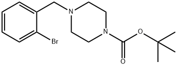叔-丁基 4-(2-溴苯甲基)哌嗪-1-羧酸酯 结构式
