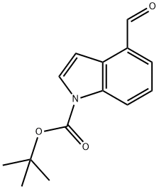 4-甲酰基-1H-吲哚-1-甲酸叔丁酯 结构式