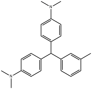 4-[(4-dimethylaminophenyl)-(3-methylphenyl)methyl]-N,N-dimethyl-anilin e 结构式