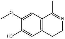 1-METHYL-7-HYDROXY-6-METHOXY-3,4-DIHYDROISOQUINOLINE 结构式