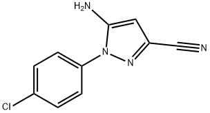 5-AMINO-1-(4-CHLOROPHENYL)-1H-PYRAZOLE-3-CARBONITRILE 结构式
