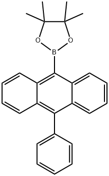 (10-苯基-9-蒽基)硼酸频哪醇酯 结构式