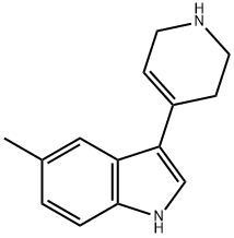 5-甲基-3-(1,2,3,6-四氢-4-吡啶基)-1H-吲哚 结构式