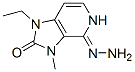 1H-Imidazo[4,5-c]pyridine-2,4-dione,1-ethyl-3,5-dihydro-3-methyl-,4-hydrazone(9CI) 结构式