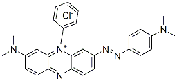 Phenazinium, 3-(dimethylamino)-7-[[4-( dimethylamino)phenyl]azo]-5-phenyl-, chloride 结构式
