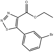 ethyl 5-(3-bromophenyl)thiadiazole-4-carboxylate 结构式