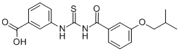 3-[[[[3-(2-METHYLPROPOXY)BENZOYL]AMINO]THIOXOMETHYL]AMINO]-BENZOIC ACID 结构式