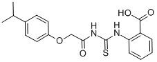 2-[[[[[4-(1-METHYLETHYL)PHENOXY]ACETYL]AMINO]THIOXOMETHYL]AMINO]-BENZOIC ACID 结构式