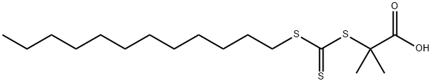2-[十二烷硫基(硫代羰基)硫基]-2-甲基丙酸 结构式